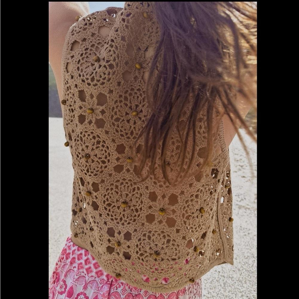 BEADED CROCHET TOP - Picture 5 of 7